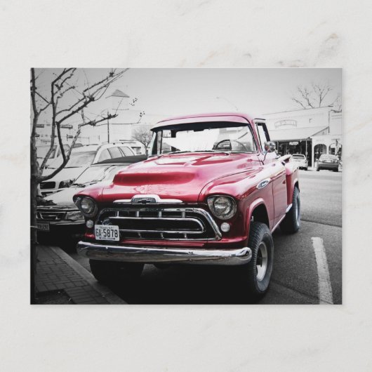 Klassieke Red Truck Briefkaart (Voorkant)