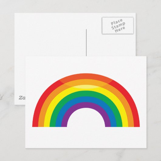 Klassieke regenboog briefkaart (Voorkant / Achterkant)