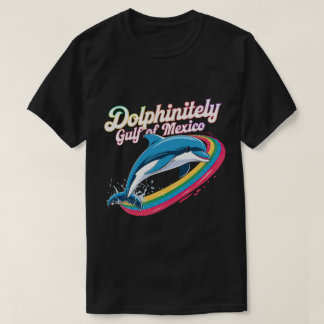 Klassieke regenboog Funny Dolphin Golf van Mexico T-shirt