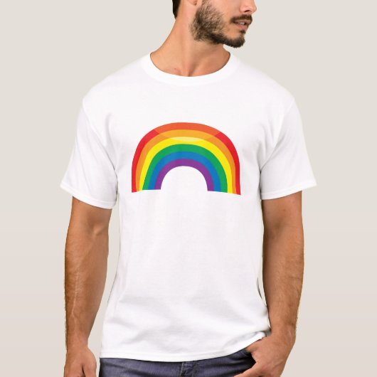 Klassieke regenboog t-shirt (Voorkant)
