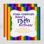 Klassieke regenboog Verticale strips Kleurrijke ca Kaart (Voorkant / Achterkant)