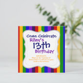 Klassieke regenboog Verticale strips Kleurrijke ca Kaart (Staand voorkant)