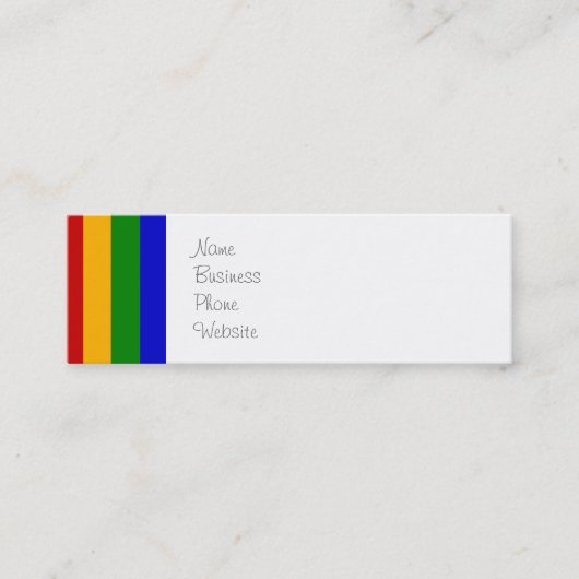 Klassieke regenboog Verticale strips Kleurrijke ca Mini Visitekaartje (Voorkant)