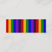 Klassieke regenboog Verticale strips Kleurrijke ca Mini Visitekaartje (Achterkant)