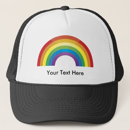 Klassieke regenboogPetten - Aangepast aangepast Trucker Pet (Voorkant)