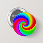 Klassieke regenboogspiraal ronde button 5,7 cm (Voorkant /achterkant)
