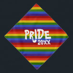 Klassieke regenboogstapes Pride 2023 Bandana<br><div class="desc">Deze banaan heeft een klassieke regenboog. De tekst,  PRIDE 20xx,  kan worden gepersonaliseerd.</div>