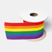 Klassieke Regenboogstreep Satijnen Lint (Spoel)