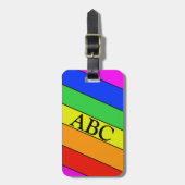 Klassieke regenboogstrips bagagelabel (Voorkant verticaal)