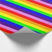 Klassieke regenboogstrips, helder, veelkleurig cadeaupapier (Hoek)