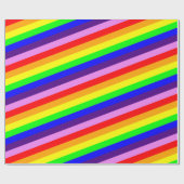 Klassieke regenboogstrips, helder, veelkleurig cadeaupapier (Vlak)
