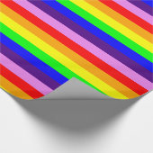 Klassieke regenboogstrips, helder, veelkleurig cadeaupapier (Hoek)