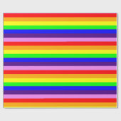 Klassieke regenboogstrips, helder, veelkleurig cadeaupapier (Vlak)