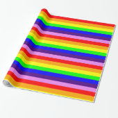 Klassieke regenboogstrips, helder, veelkleurig cadeaupapier (Uitgerold)