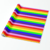 Klassieke regenboogstrips, helder, veelkleurig cadeaupapier (Uitgerold)