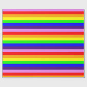 Klassieke regenboogstrips, helder, veelkleurig cadeaupapier (Vlak)