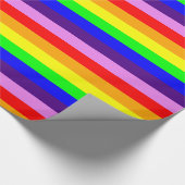 Klassieke regenboogstrips, helder, veelkleurig cadeaupapier (Hoek)