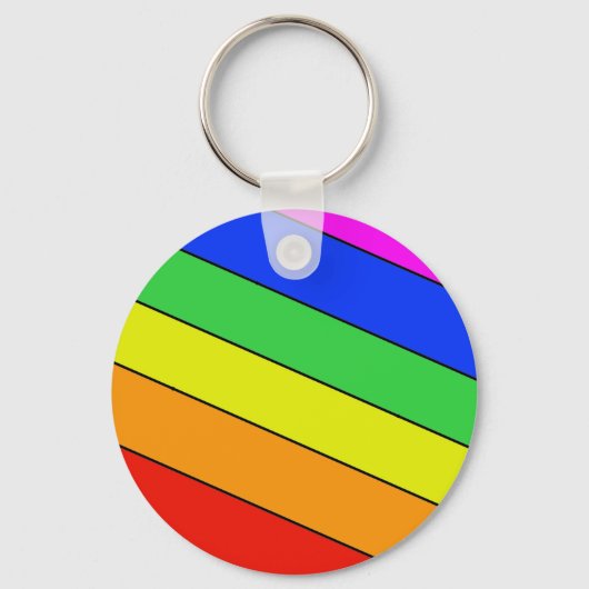 Klassieke regenboogstrips sleutelhanger (Voorkant)
