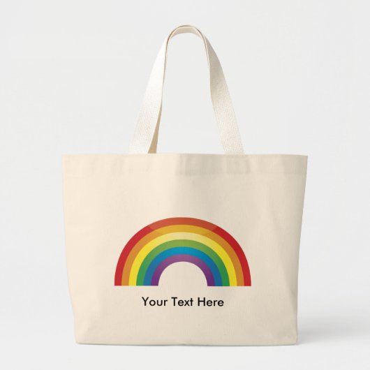 Klassieke regenboogTassen - Aangepast, aangepast Grote Tote Bag (Voorkant)