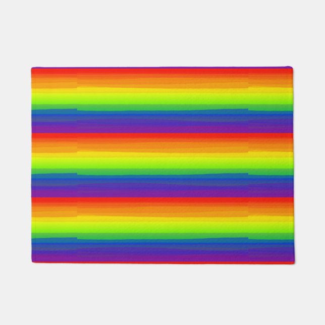 Klassieke regenboogvlag Kleuren markeerster Deurmat (Voorkant)