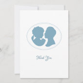 Klassieke Regency Blue Cameo Wedding Bedankkaart (Voorkant)