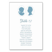 Klassieke Regency Blue Cameo Wedding Kaart (Achterkant)