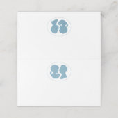 Klassieke Regency Blue Cameo Wedding Plaatskaartje (Buitenkant ongevouwen)