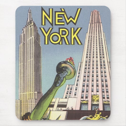 Klassieke reis, beroemde landmarks in New York Cit Muismat (Voorkant)