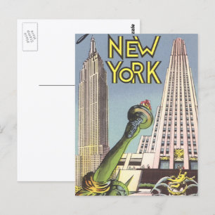 Klassieke reis, beroemde New York City bezienswaar Briefkaart