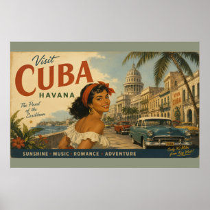Klassieke reis Cuba - Groeten uit Havana Poster