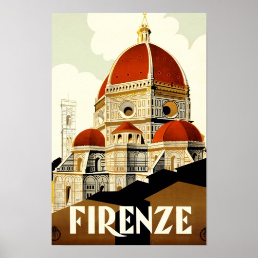 Klassieke Reis Firenze Italië Print (Voorkant)