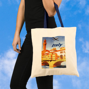 Klassieke Reis Florence Firenze Italië Brug Rivier Tote Bag