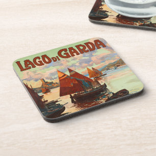Klassieke reis, Lago di Garda, Gardameer, Italië Bier Onderzetter