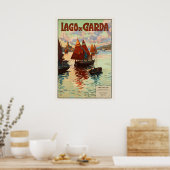 Klassieke reis, Lago di Garda, Meer van Garda, Ita Poster (Keuken)