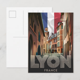 Klassieke reis LYON stad frans Rhône Alpes cadeaus Briefkaart