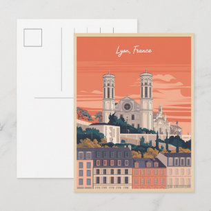 Klassieke reis LYON stad frans Rhône Alpes cadeaus Briefkaart