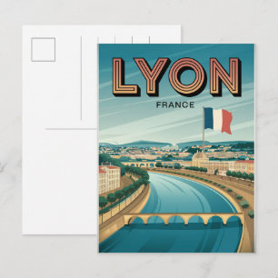 Klassieke reis LYON stad frans Rhône Alpes cadeaus Briefkaart