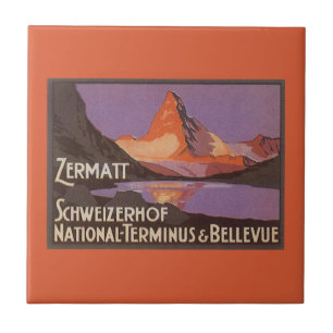 Klassieke reis, Matterhorn berg in Zwitserland Tegeltje