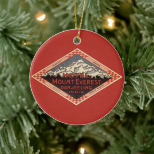 Klassieke reis, Mount Everest, Darjeeling India Keramisch Ornament