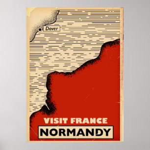 Klassieke reis naar Normandië, Frankrijk Poster