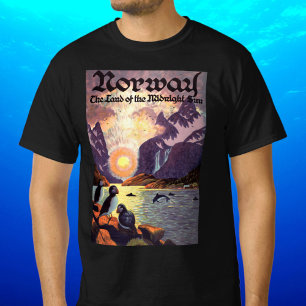 Klassieke Reis, Noorwegen Fjord Land van de Midder T-shirt