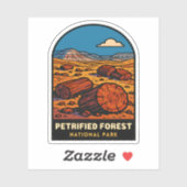 Klassieke Reis Petrified Forest National Park Sticker (Vel)