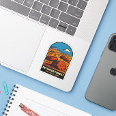 Klassieke Reis Petrified Forest National Park Sticker (Laptop met iPhone)