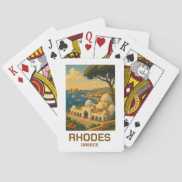 Klassieke Reis Rhodos Griekenland Pokerkaarten