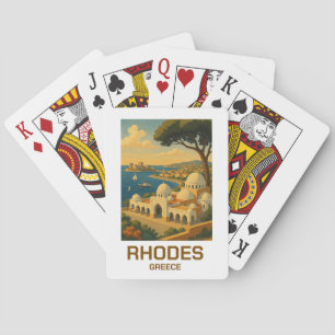 Klassieke Reis Rhodos Griekenland Pokerkaarten