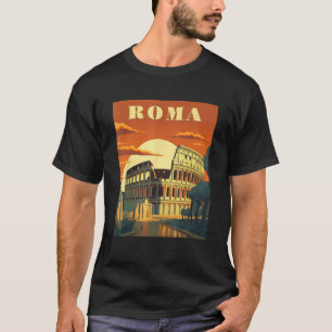Klassieke reis Rome en Colosseum Oudhollandse stij T-shirt