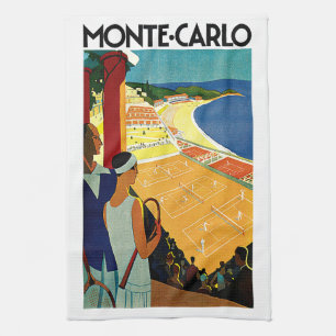 Klassieke reis, tennis, sport, Monte Carlo Monaco Theedoek
