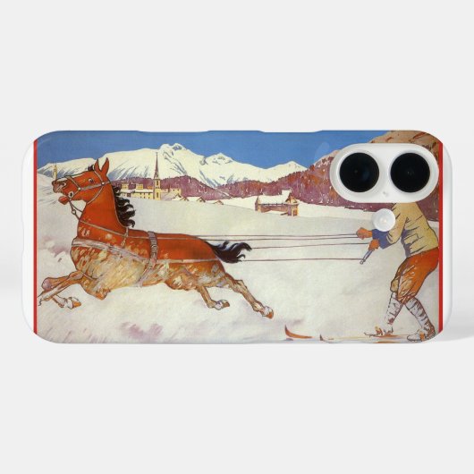 Klassieke Reis, Winter in Engadin Zwitserland Case-Mate iPhone Case (Achterkant (horizontaal))