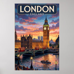 Klassieke Reisposter Londen Muurkunst Poster