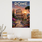 Klassieke Reisposter Rome Wanddecoratie Poster (Keuken)